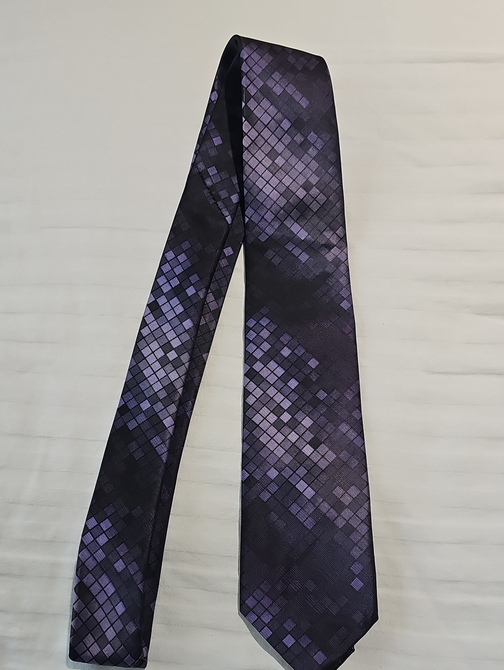 Pierre Cardin Slim Men's Geometric Purple Necktie